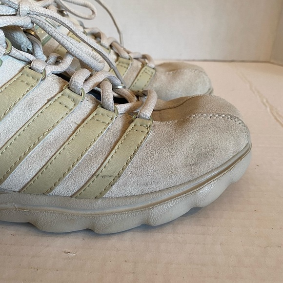 K-Swiss Limited Edition Suede Tennie Shoes Cream Color Size 8.5 - Picture 7 of 14